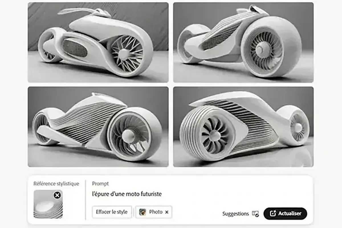 Prototype de moto futuriste